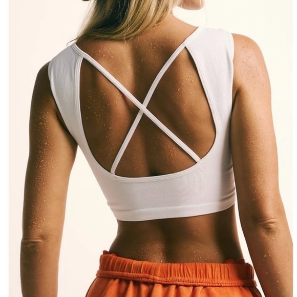 NWOT Free People Tighten Up Muscle Tank Size:Med Color:White - Picture 2 of 4